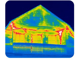 Тепловизионное обследование бревенчатого дома